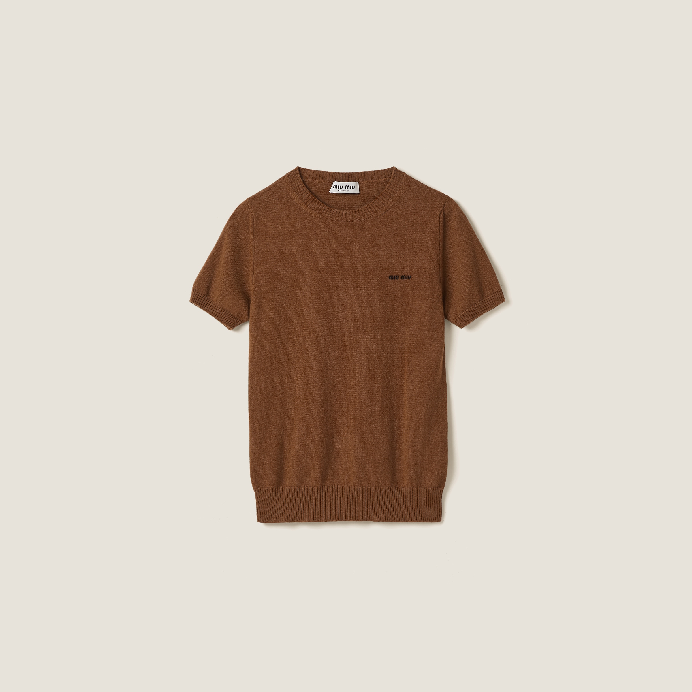 

Кашемировый свитер MIU MIU, табак