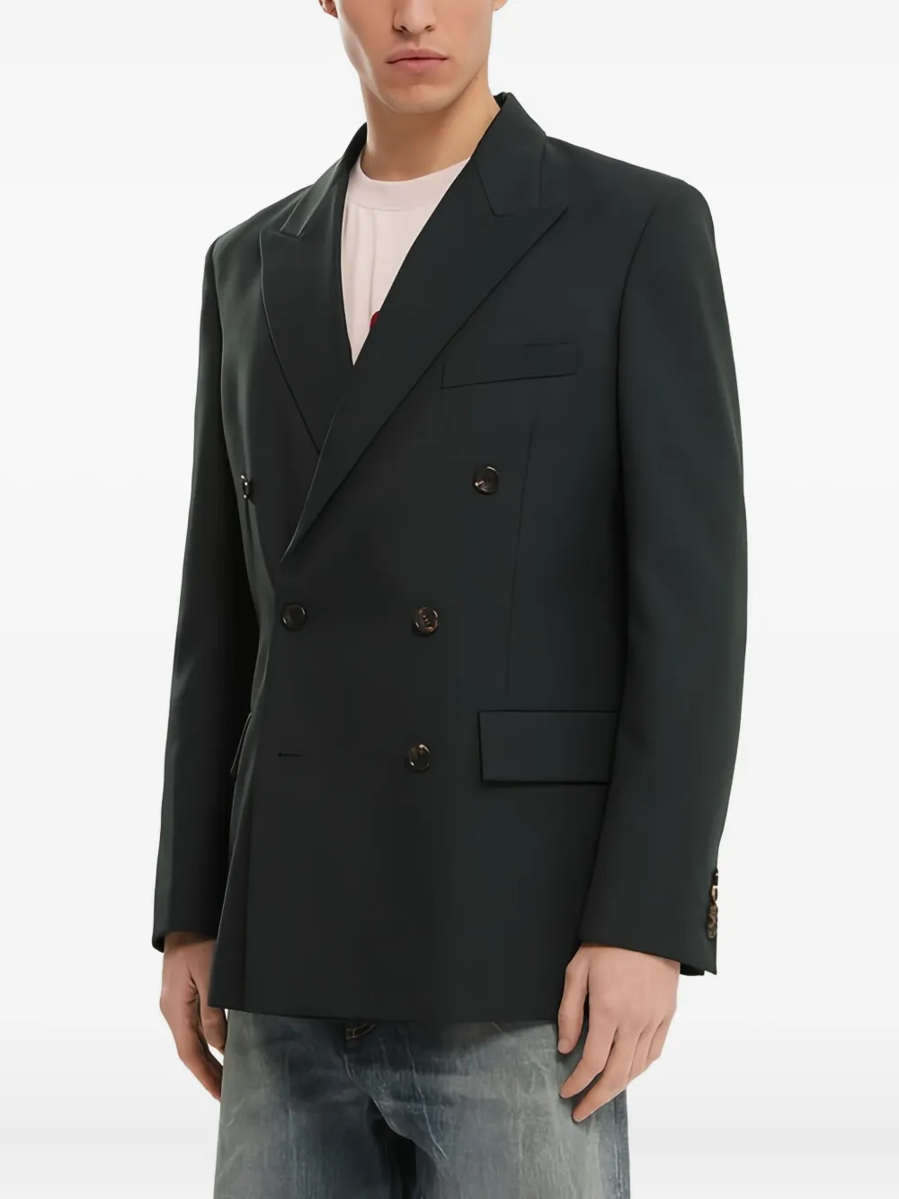 

Двубортный пиджак 1988 Studio, черный