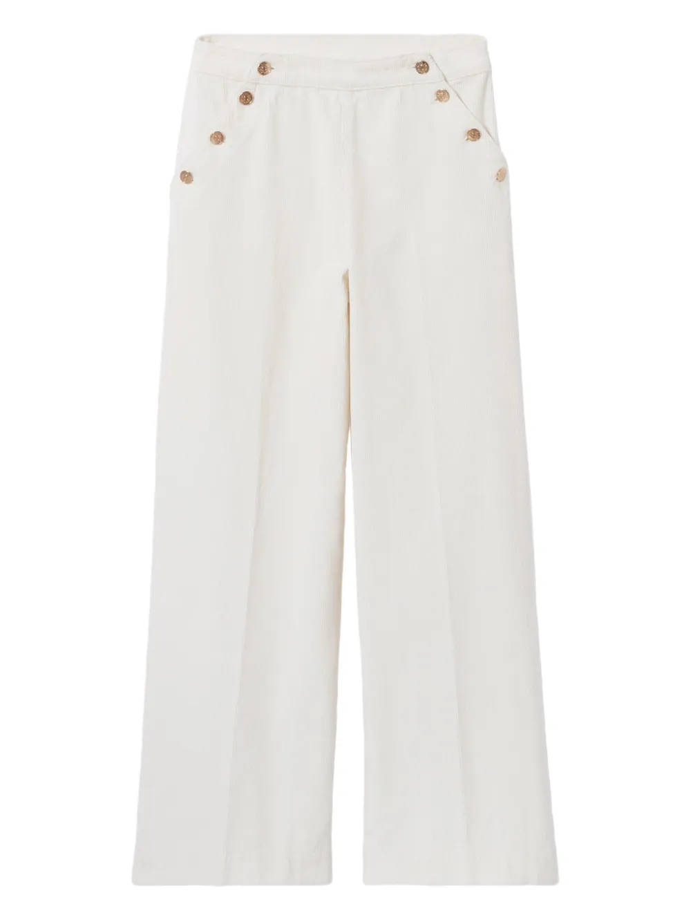 

Вельветовые брюки на пуговицах Claudie Pierlot, белый