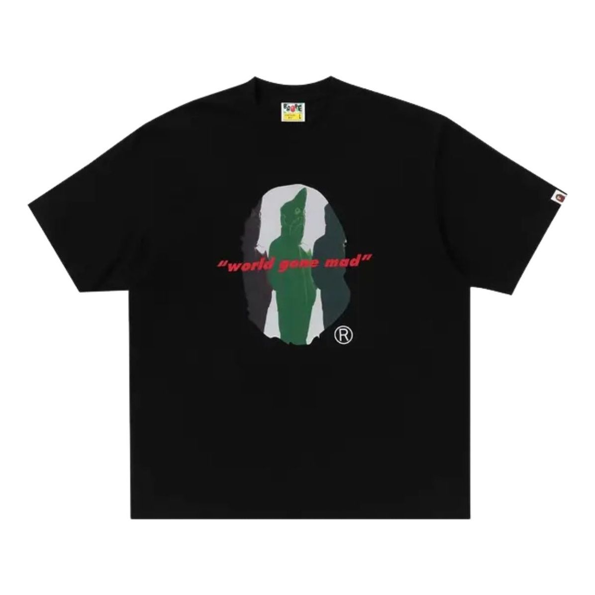 

Футболка свободного кроя "A Bathing Ape Shark Seijin Ape Head" 'Black'