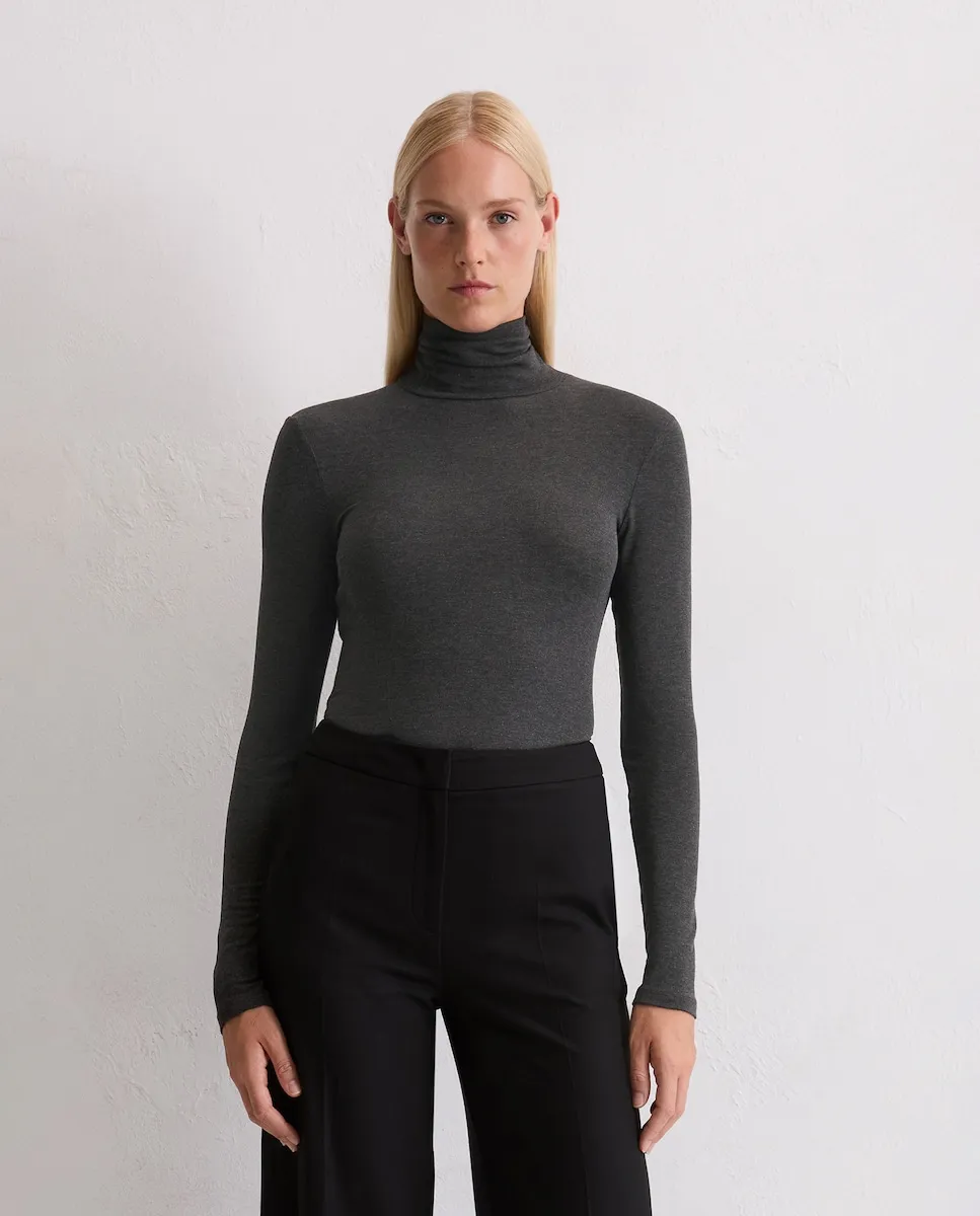 

Женская футболка с длинным рукавом из материала TANCEL Modal стандартного кроя MARC O'POLO, серый