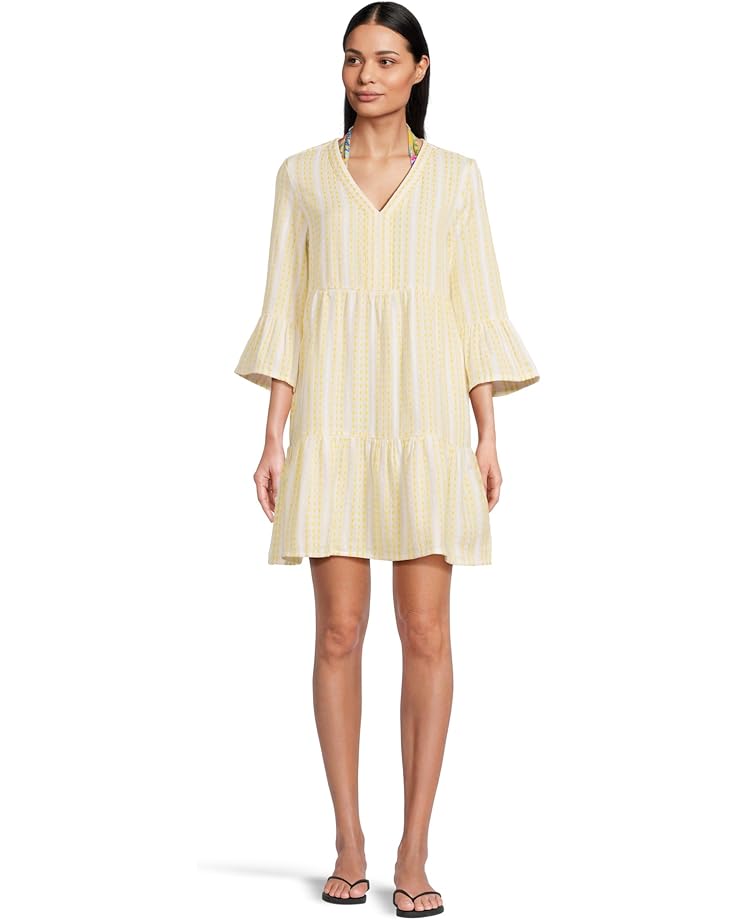 

Пляжное платье Tommy Bahama Cotton Dobby Tiered Dress, цвет Bright Pineapple