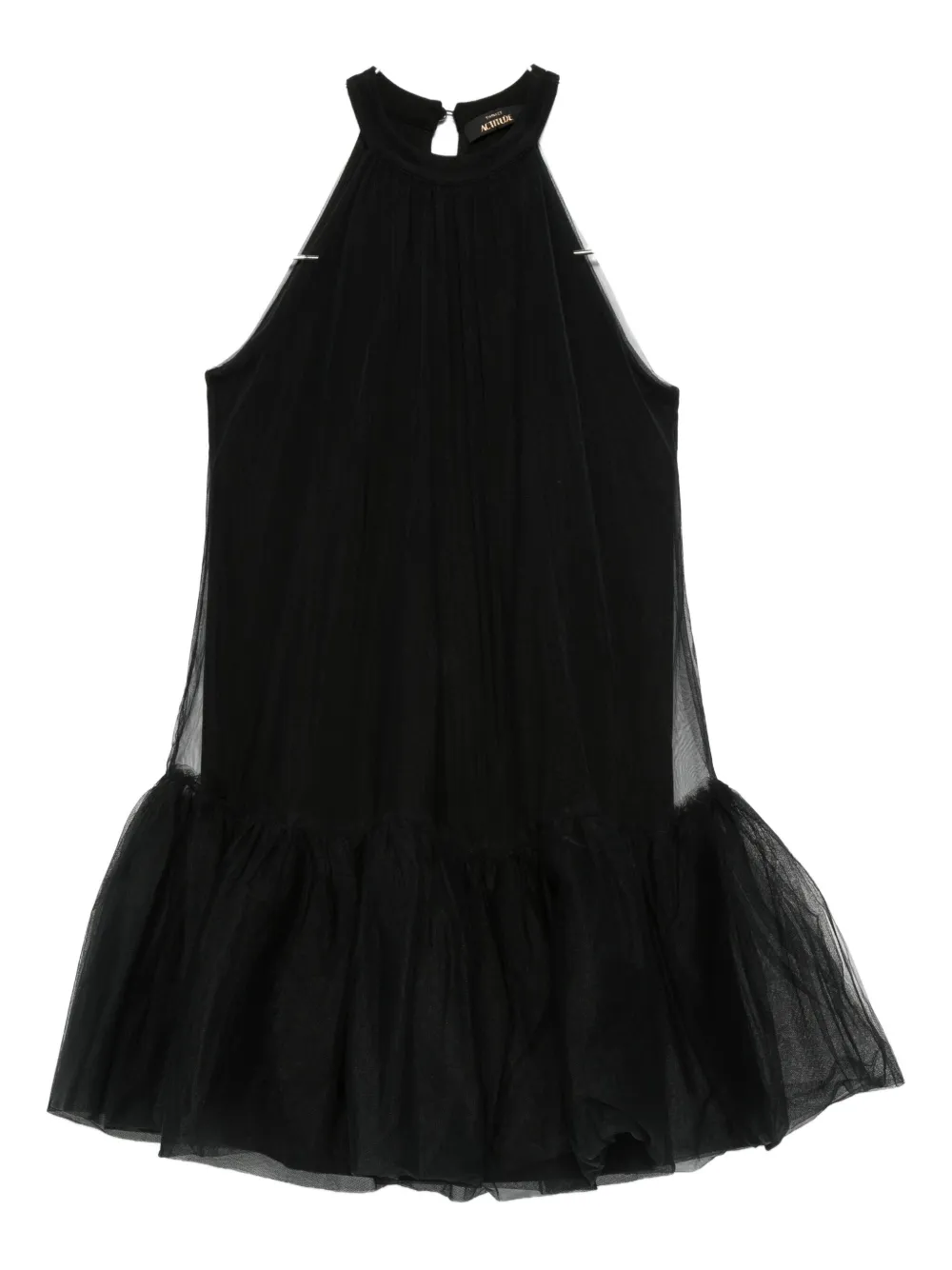 

Мини-платье с воротником-холтер Twinset, черный