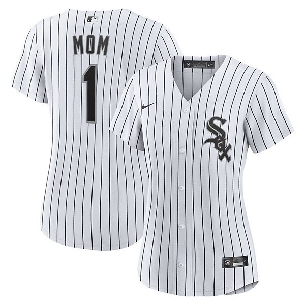 

Женская белая реплика футболки Chicago White Sox #1 Mom Nike, Белый, Женская белая реплика футболки Chicago White Sox #1 Mom Nike