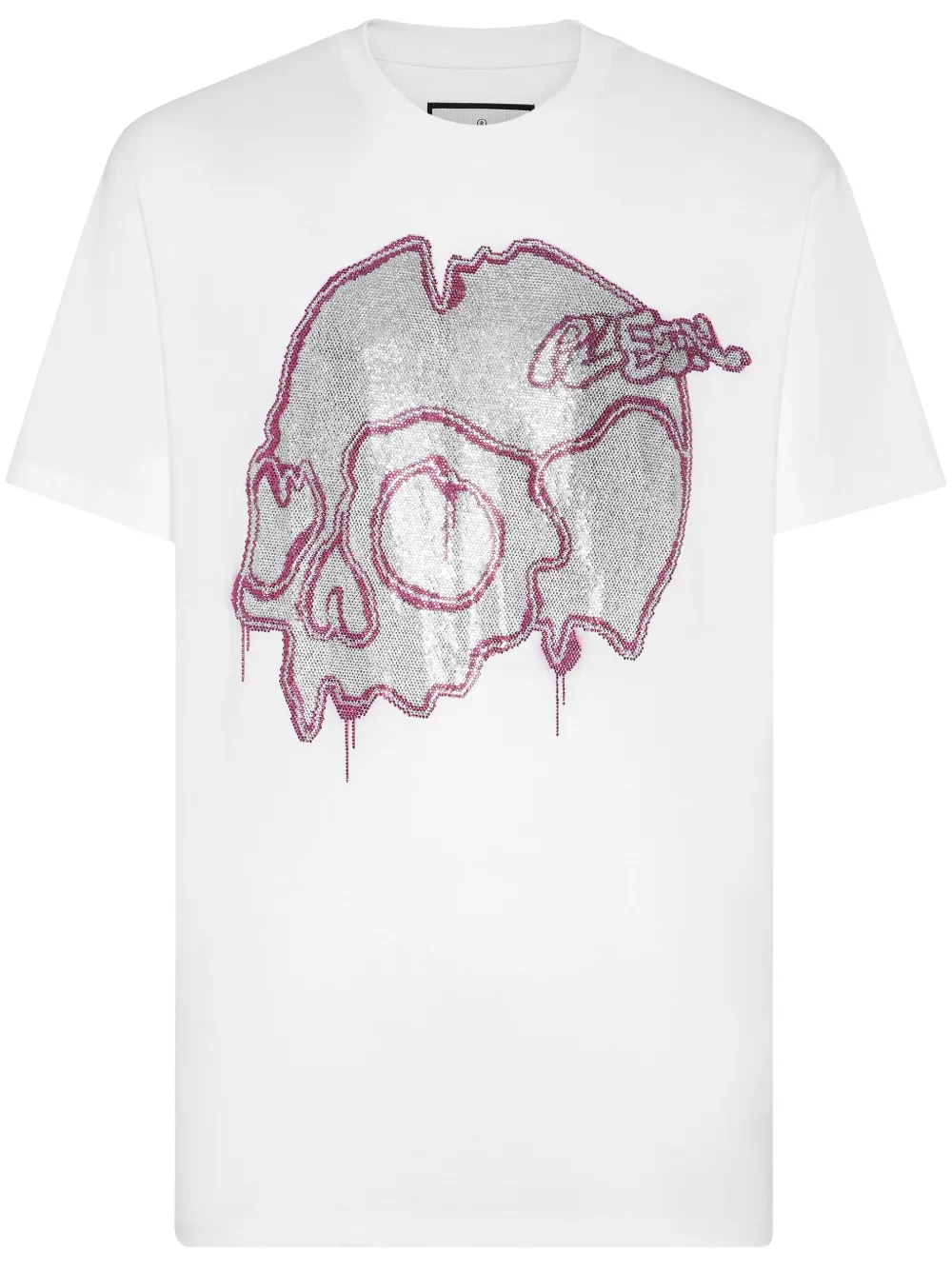 

Футболка с принтом Dripping Skull Philipp Plein, белый