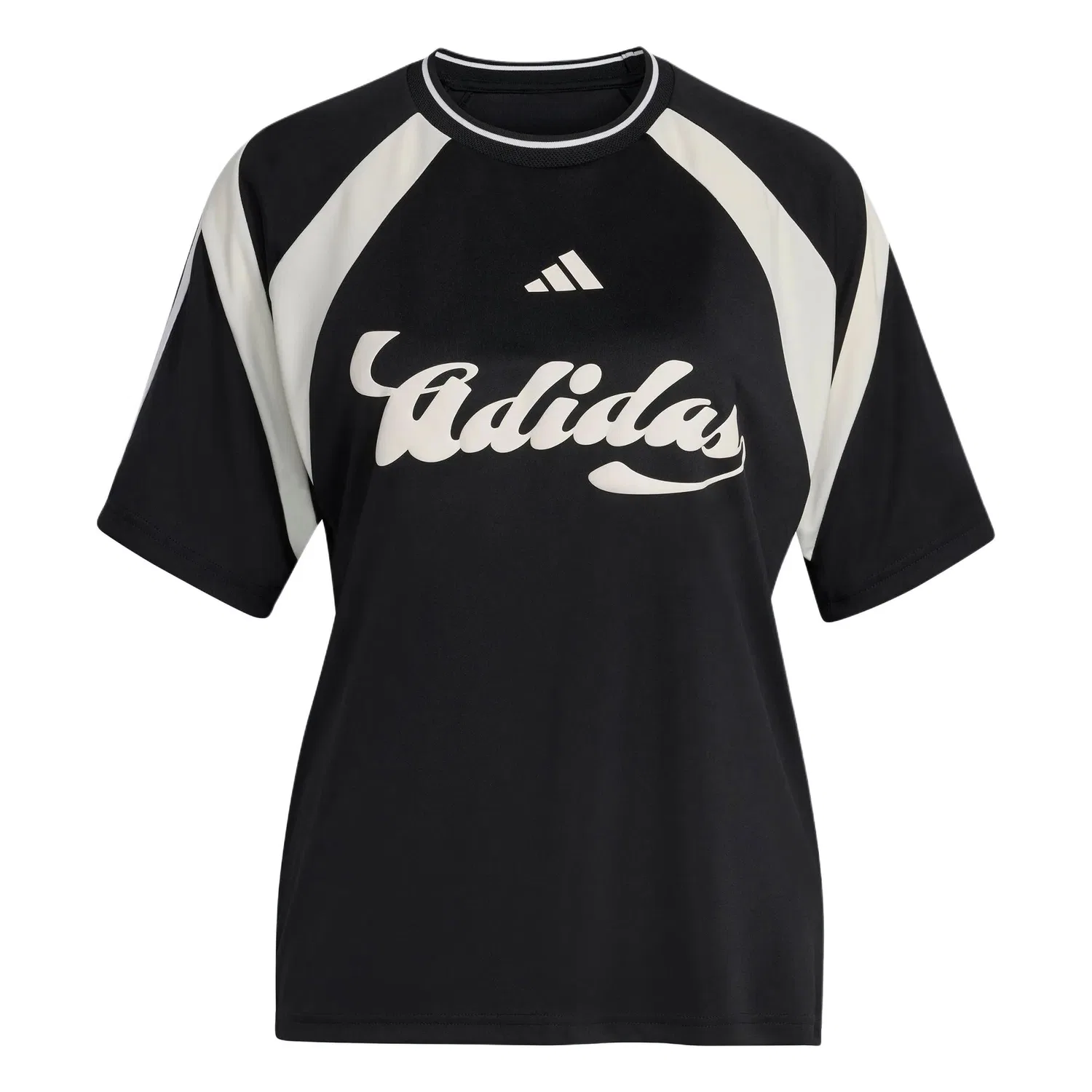 Футболка Adidas Black/Jade White/White с круглым вырезом