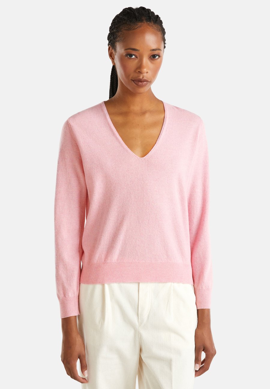 

Джемпер United Colors of Benetton V-NECK, Pink