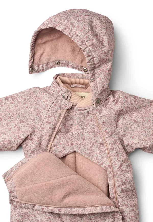 Комбинезон Adi snowsuit, цвет пшеничный, розовая пыль с цветами — фото 3