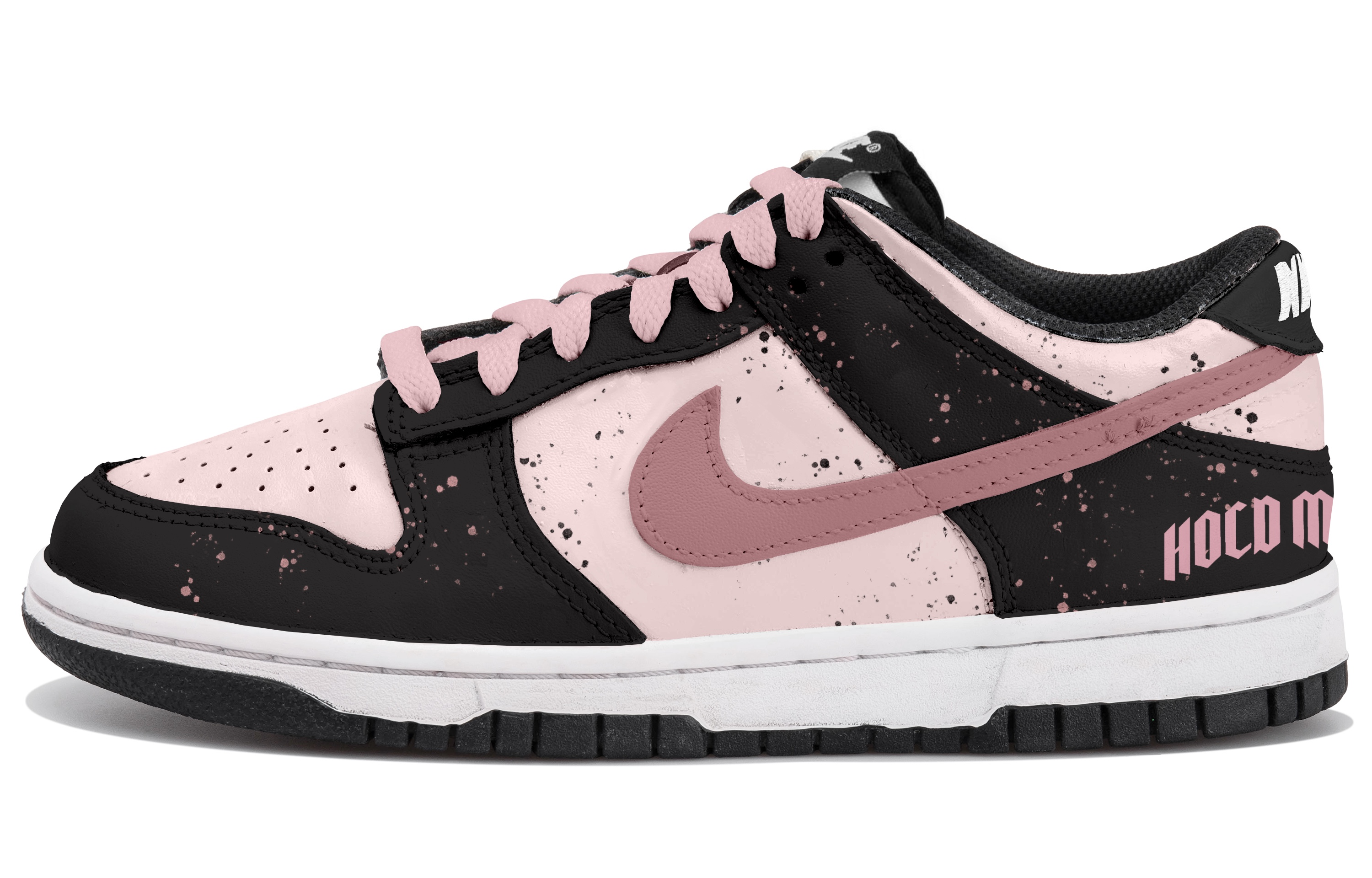 

Nike Детские кроссовки для скейтбординга Dunk Anti Slip, износостойкие, низкие, черные, розовые, для подростков
