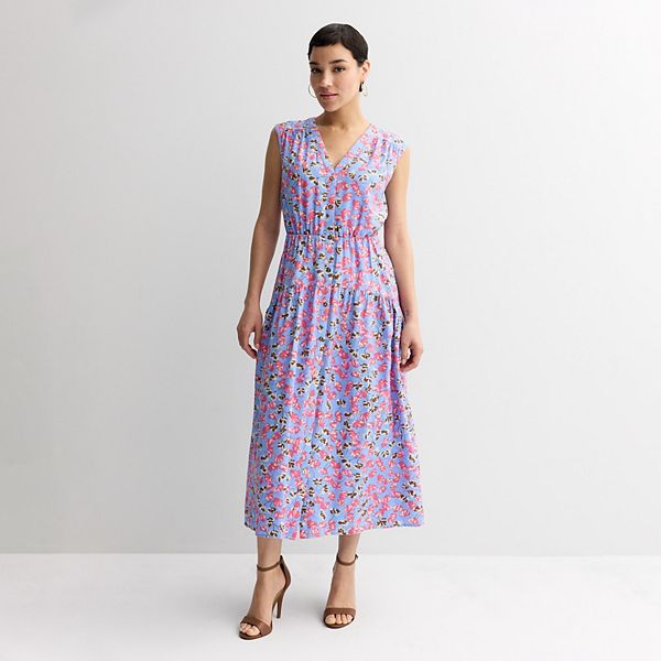 

Женское платье миди без рукавов на пуговицах Nine West, Multi Luisa Floral