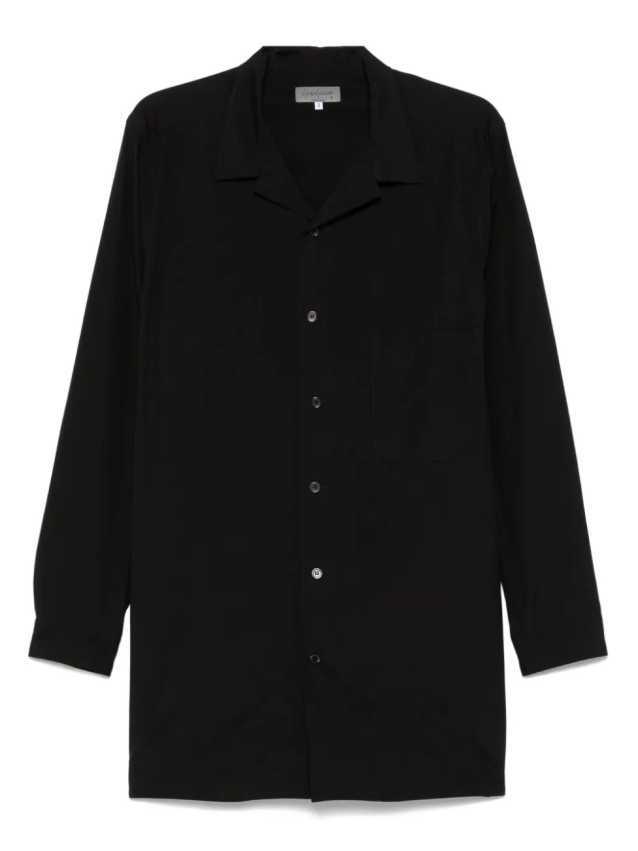 

Yohji Yamamoto рубашка на пуговицах, черный
