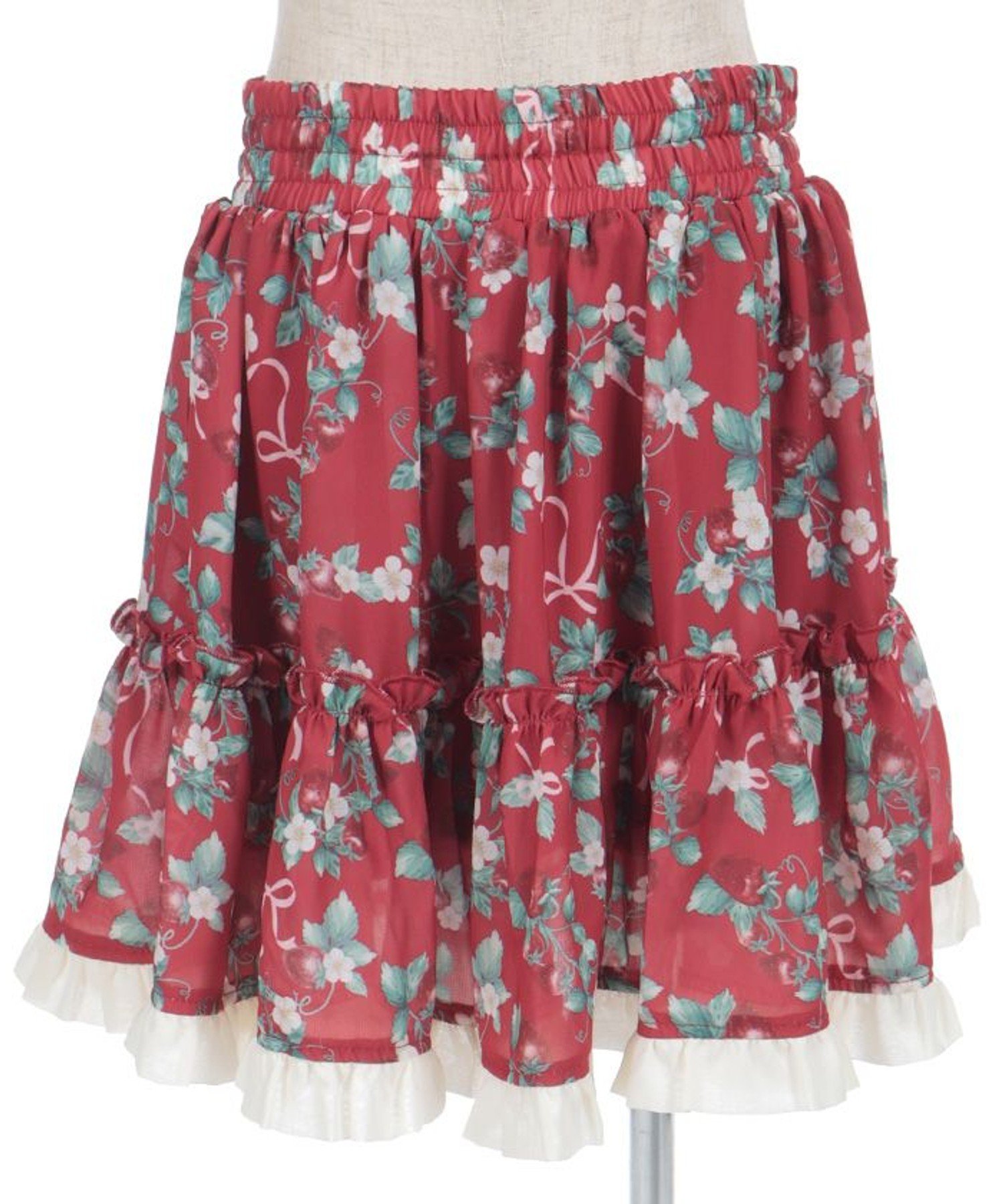 Юбка с принтом «Клубника» Axes femme kids, Red — фото 3