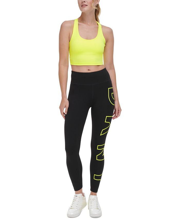 

Женские леггинсы с большим логотипом DKNY, желтый