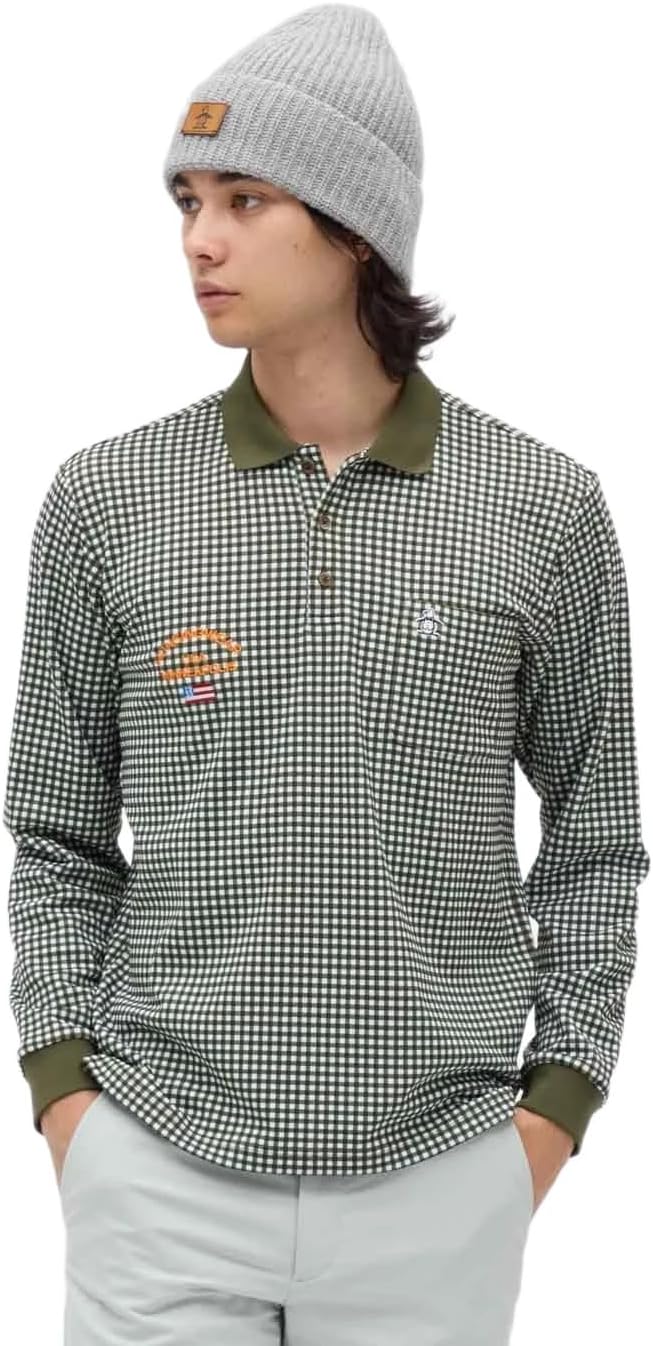 

Мужская рубашка с длинным рукавом Munsing Wear MG5FLS32M, клетчатый узор, эластичная, сохраняет тепло Munsingwear, хаки