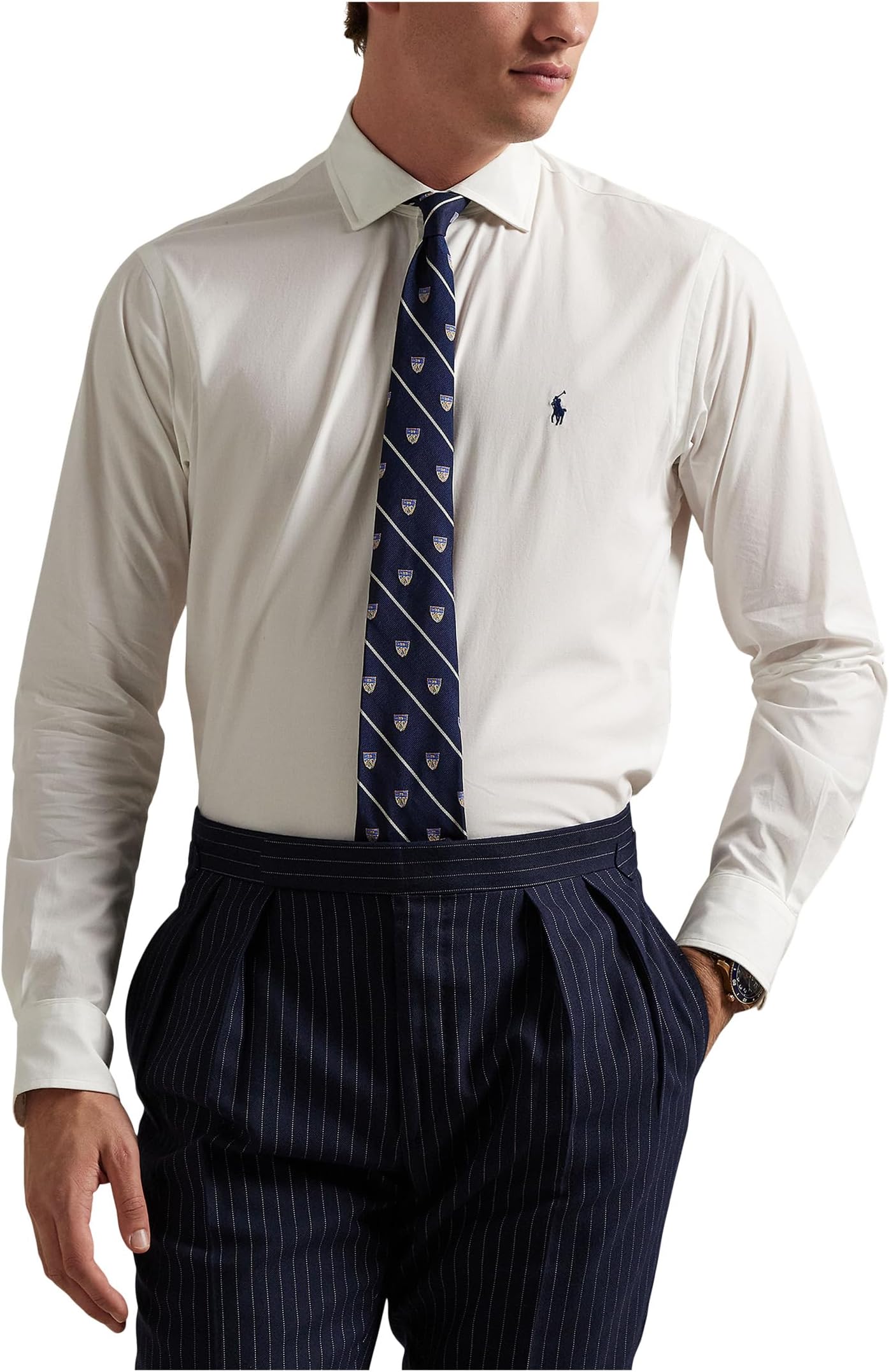 

Мужская рубашка классического кроя из эластичного поплина Polo Ralph Lauren, White