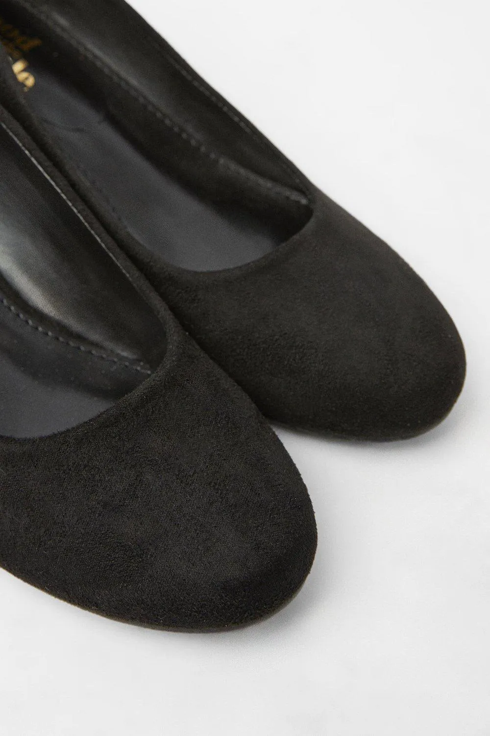 Хорошо для подошвы: туфли-лодочки Cerys Comfort на низкой танкетке Dorothy Perkins, черный — фото 4