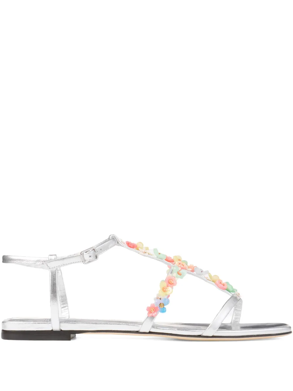 Сандалии Gwyn/Daisy JIMMY CHOO, серебяный