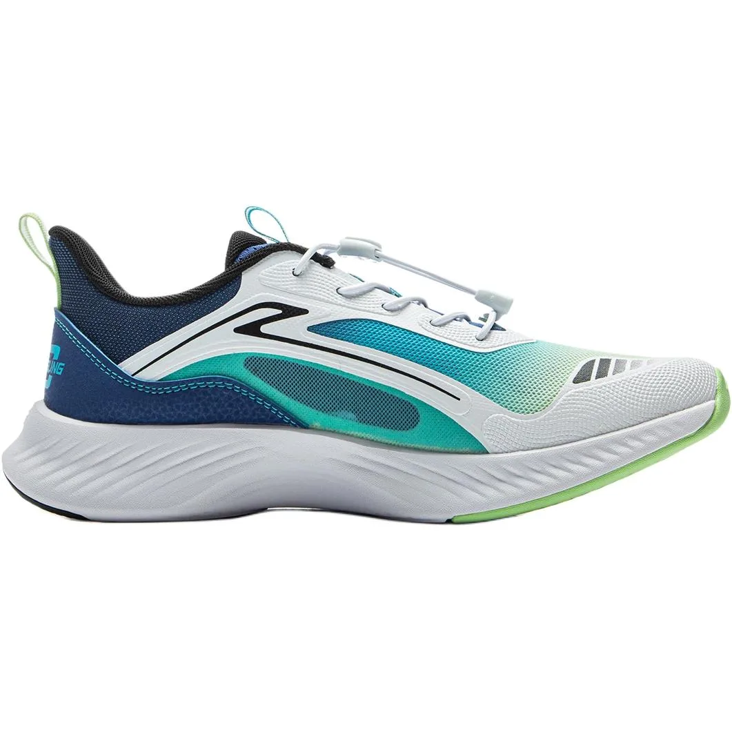 YOUNG Li-Ning YOUNG спортивная коллекция удобные амортизирующие дышащие низкие кроссовки для детей бело-синие — фото 3
