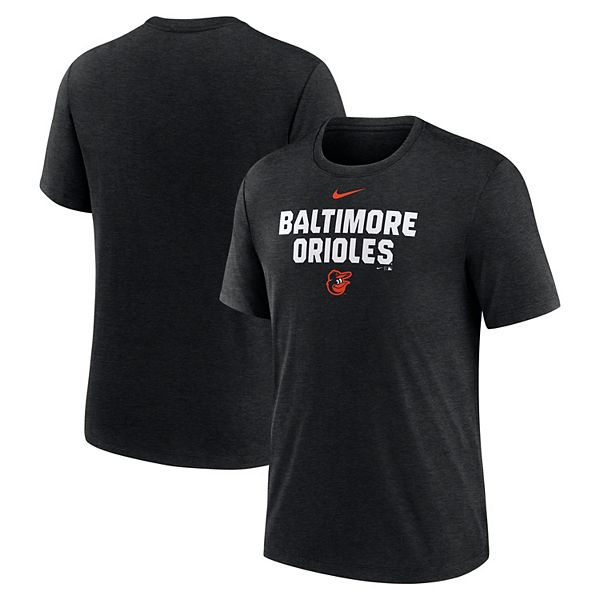 

Мужская футболка heather black baltimore orioles stacked tri-blend Nike