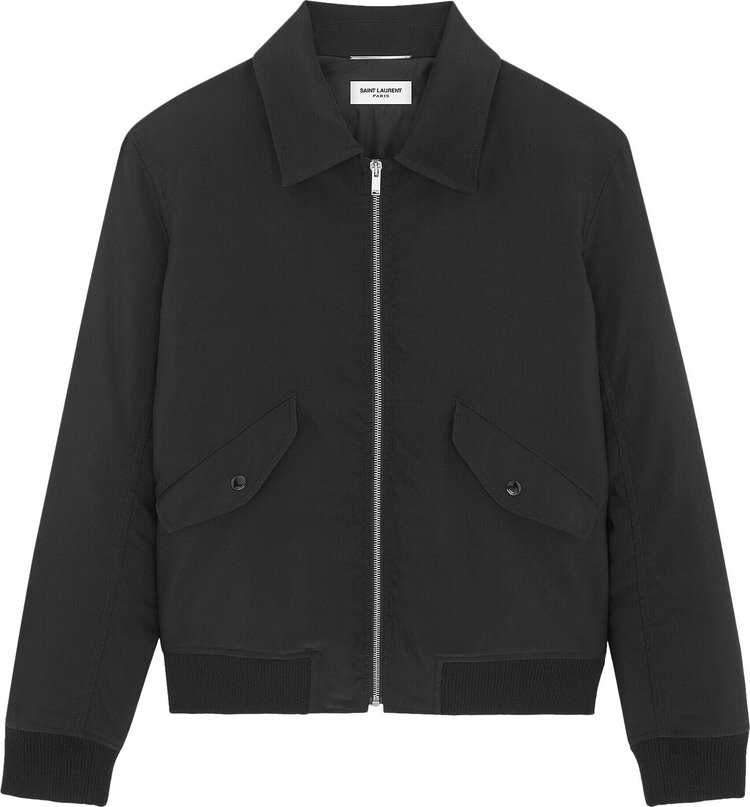 

Куртка Saint Laurent Bomber 'Noir', черный