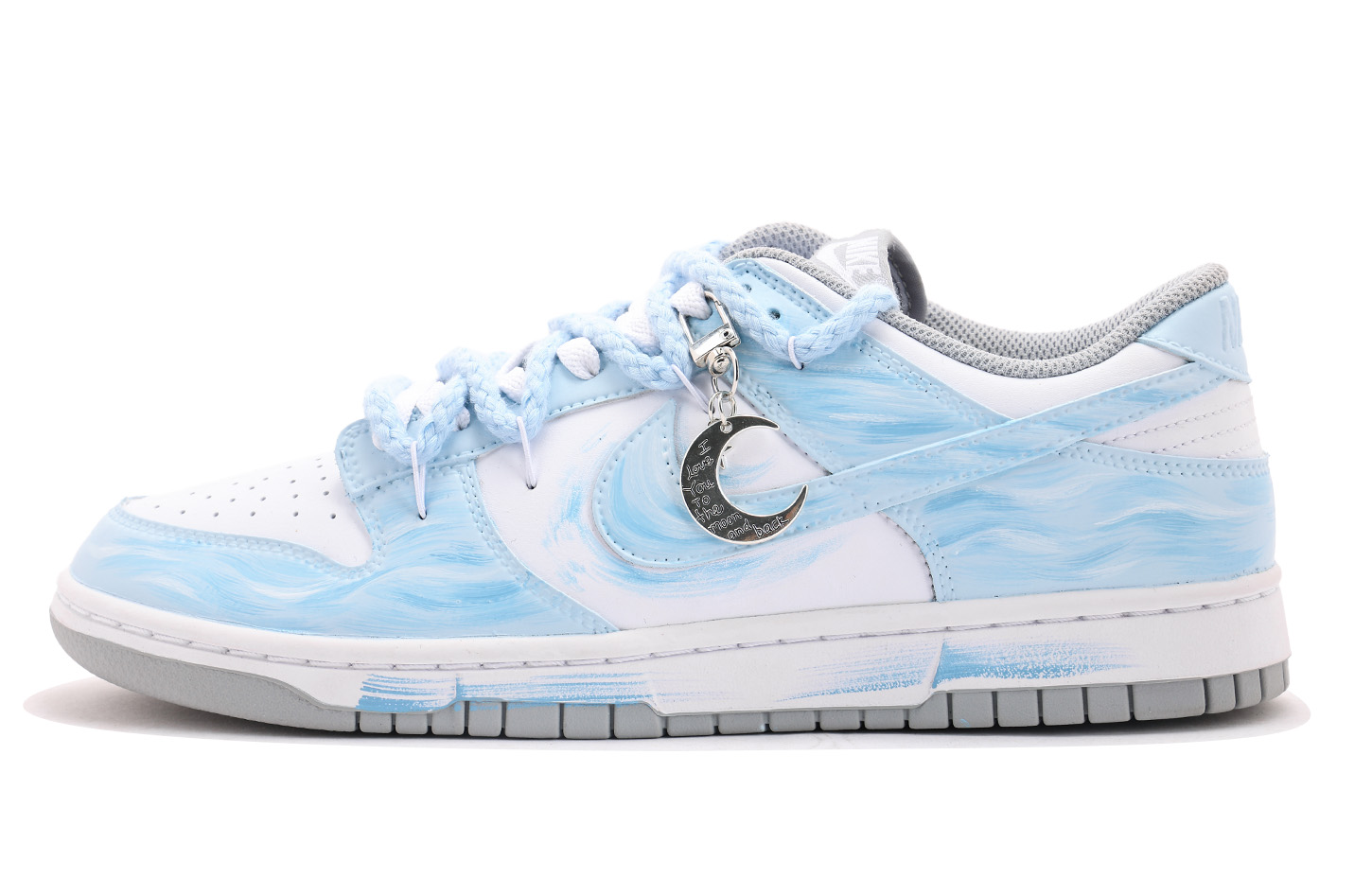 

Nike Кроссовки для скейтбординга Dunk Coverage, износостойкие, низкие, мужские, небесно-голубые
