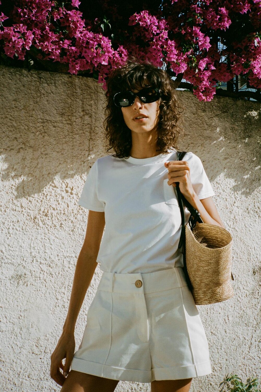 

Футболка с карманом ZARA, белый