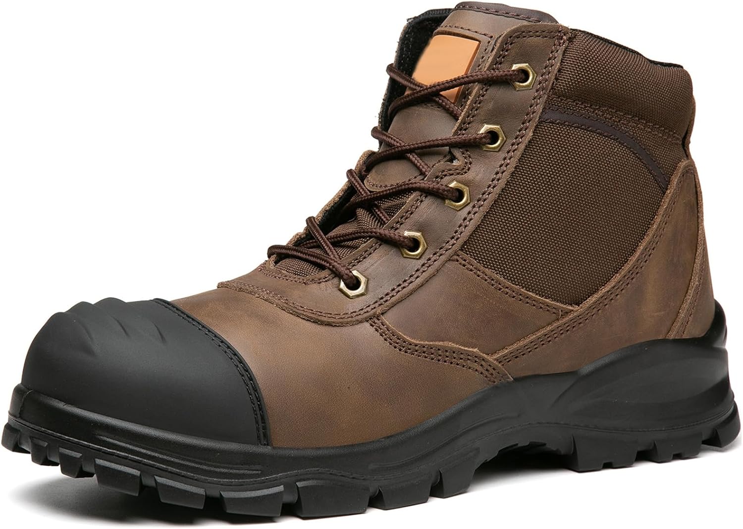 

Мужские ботинки BPKW 6 с стальным носком, защитная обувь, промышленные горнодобывающие ботинки, строительные кожаные ботинки, водо- и маслостойкая рабочая обувь, водо- и маслостойкая защитная обувь, коричневый