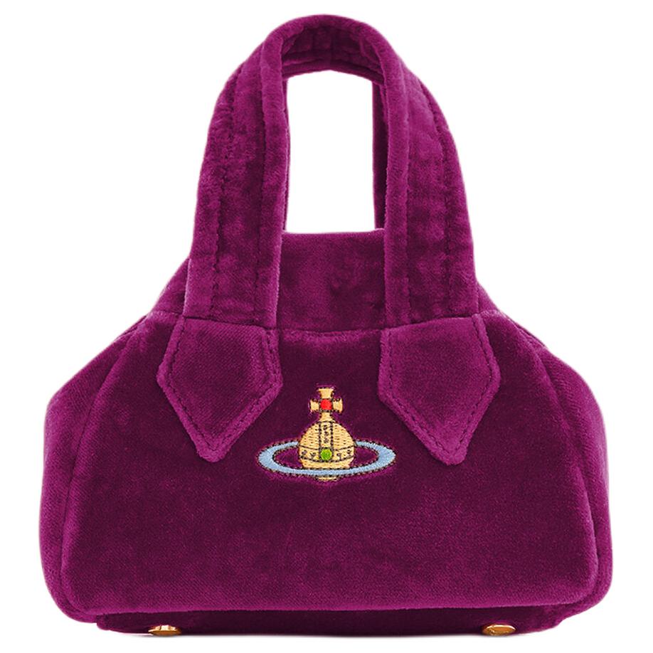 

Vivienne Westwood Хлопковая мини-сумка женская фиолетовая