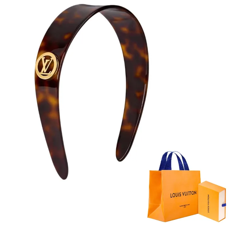 LOUIS VUITTON Ацетатная повязка для волос в цвете черепаховый панцирь