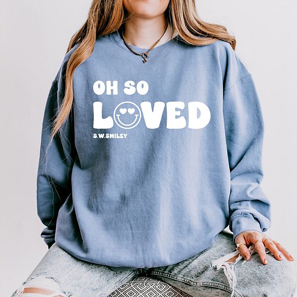 

SWSmiley oh so loved - женский легкий свитшот с эффектом грязевой краски Simply Sage Market, Blue Jean, Зеленый, SWSmiley oh so loved - женский легкий свитшот с эффектом грязевой краски Simply Sage Market, Blue Jean