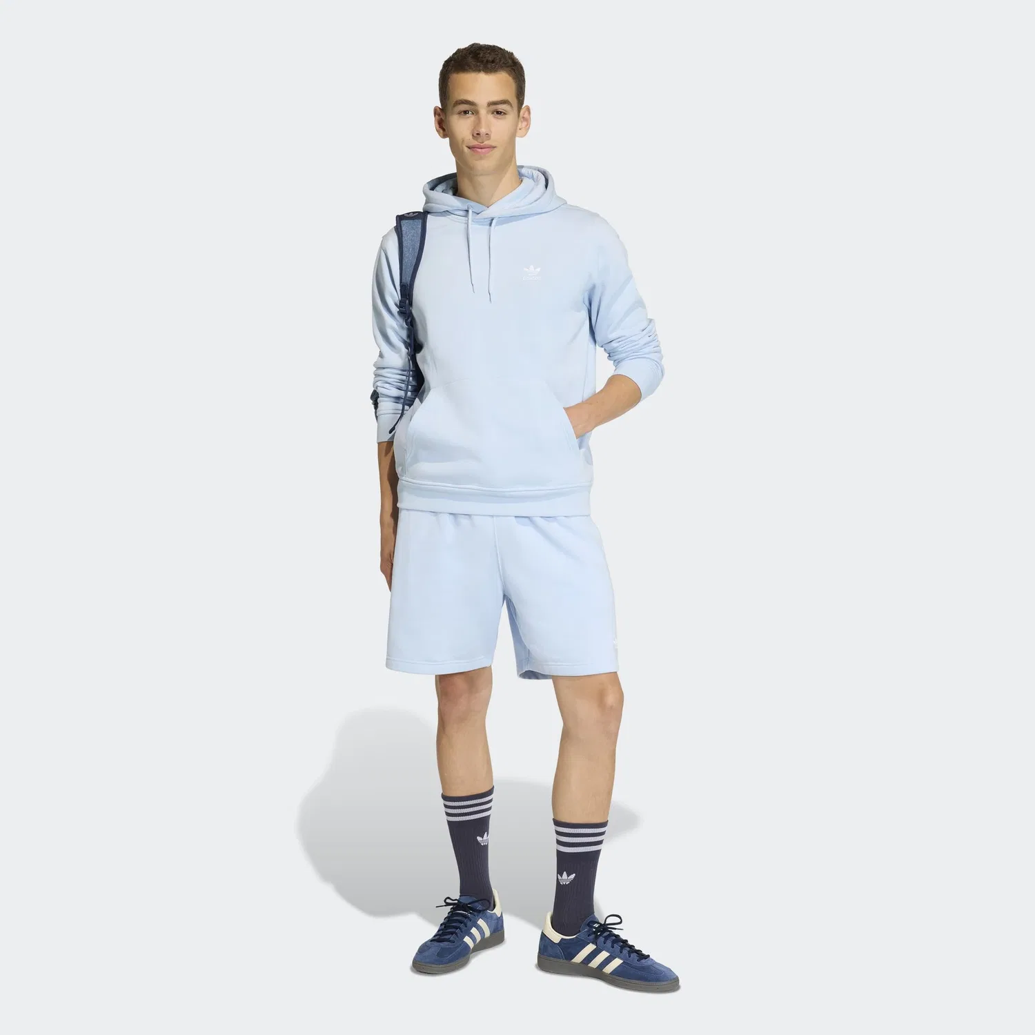 Шорты Adidas Originals Regular светло-голубого цвета — фото 4