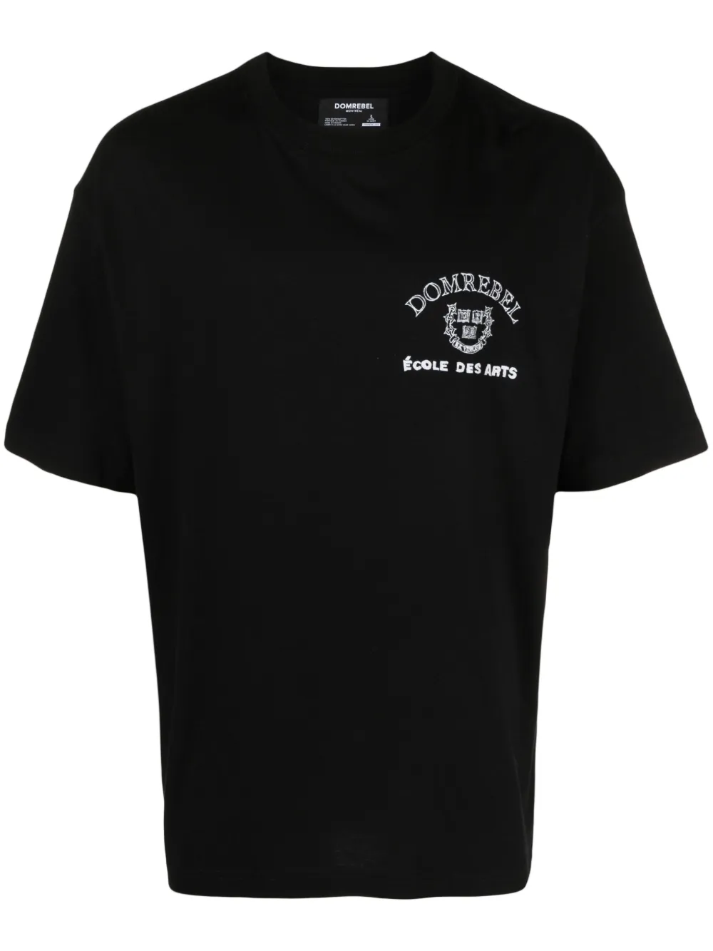 

Graphic-print cotton T-shirt DOMREBEL, черный