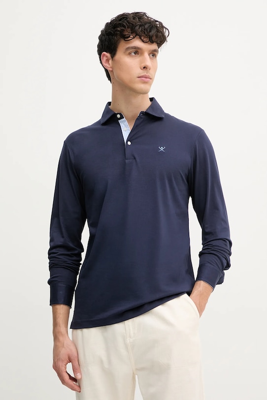 

Хлопковая водолазка Hackett London, темно-синий