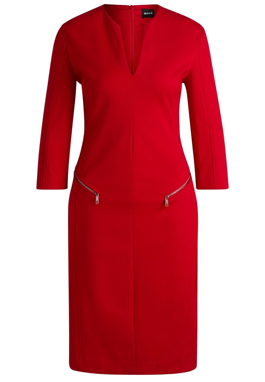 

Платье миди BOSS Dress Dalmar, цвет blood red