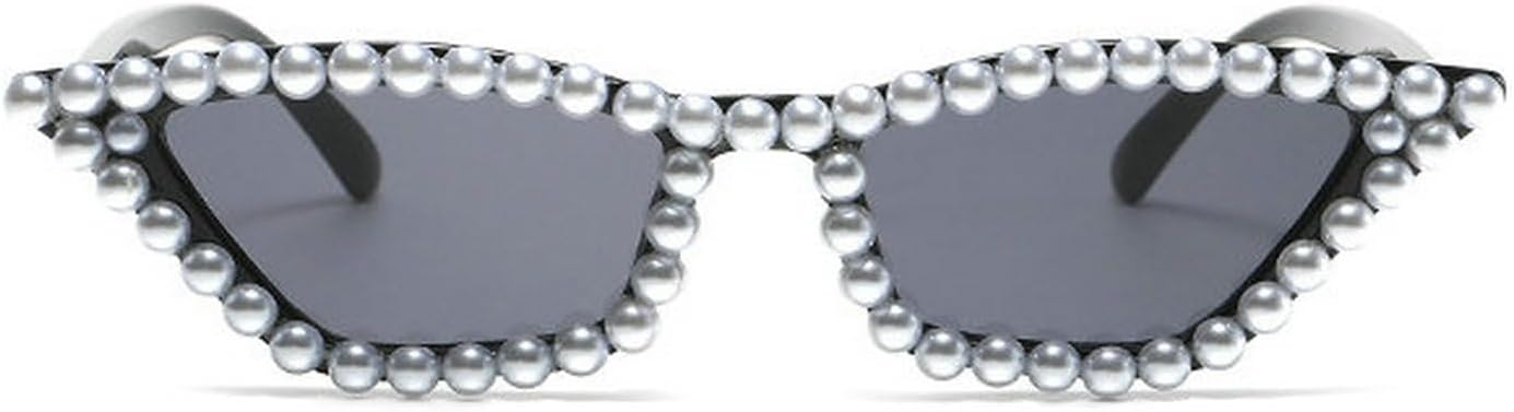 

Солнцезащитные очки COTIA «Кошачий глаз» для женщин, дизайн в стиле Y2K, треугольная оправа с перламутровыми вставками, винтажные солнцезащитные очки, модные женские очки, Black