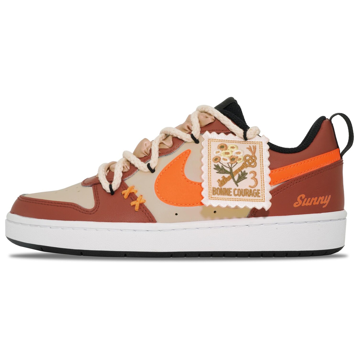 

Кроссовки Nike Court Borough Skateboarding Shoes Women's Low-top Orange/brown, коричневый