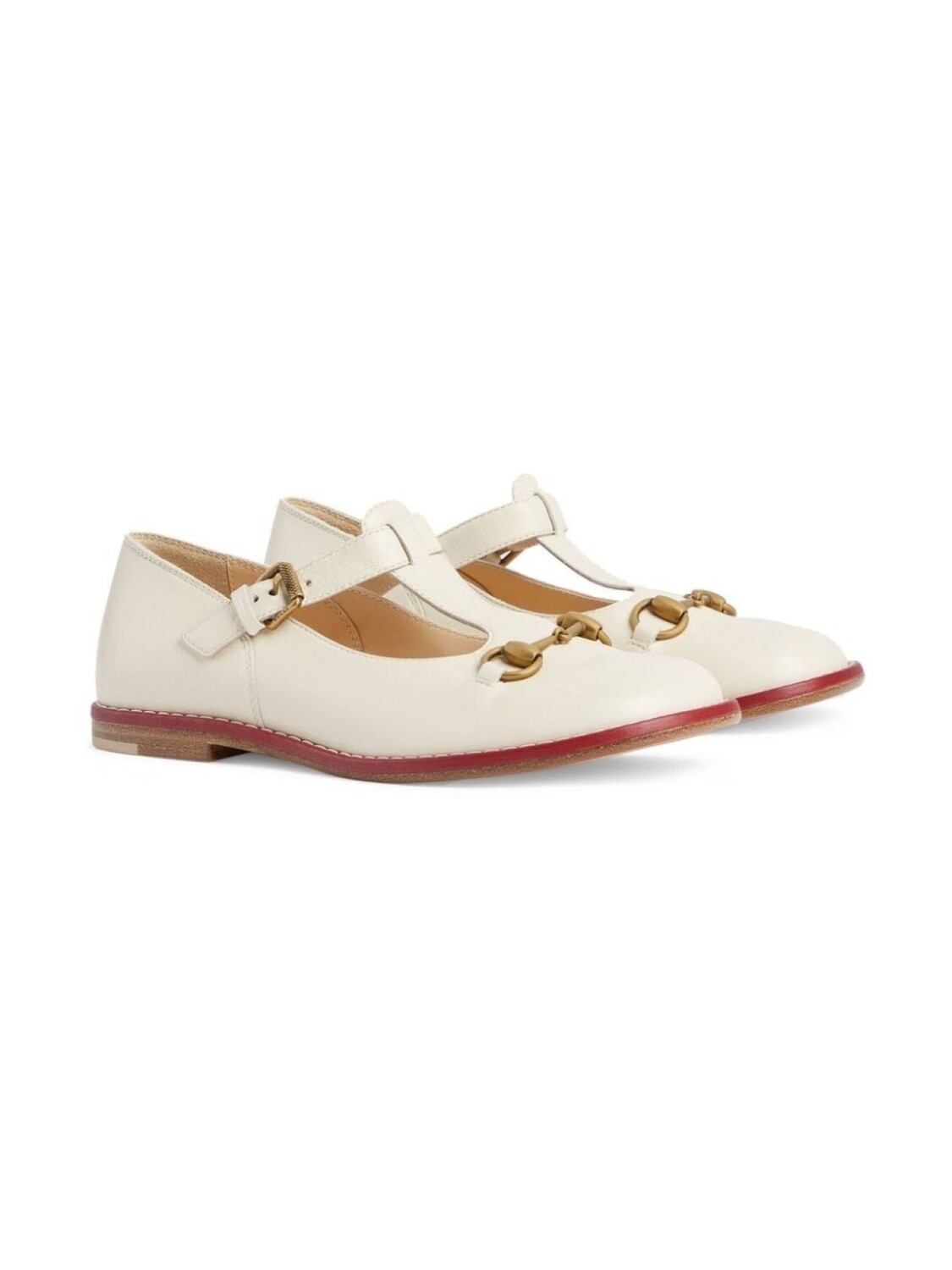 

Gucci Kids лоферы Horsebit, белый