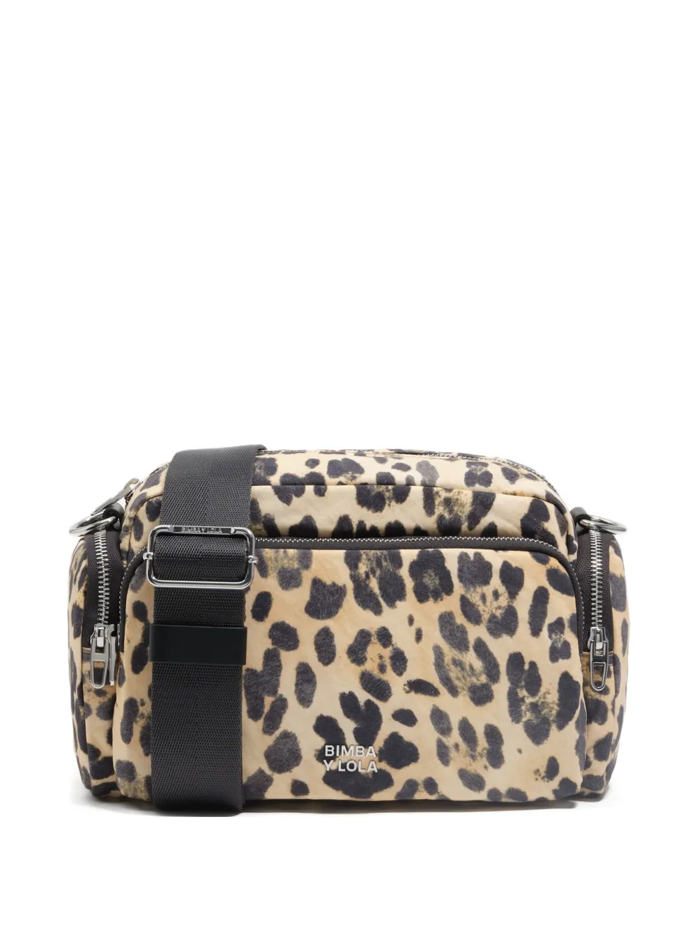 

Сумка через плечо с леопардовым принтом и двумя молниями Bimba y Lola, нейтральный