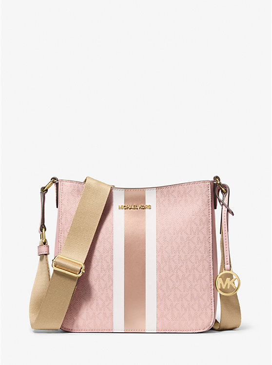 

Маленькая сумка через плечо Jet Set с фирменным логотипом и полосками Michael Kors, розовый