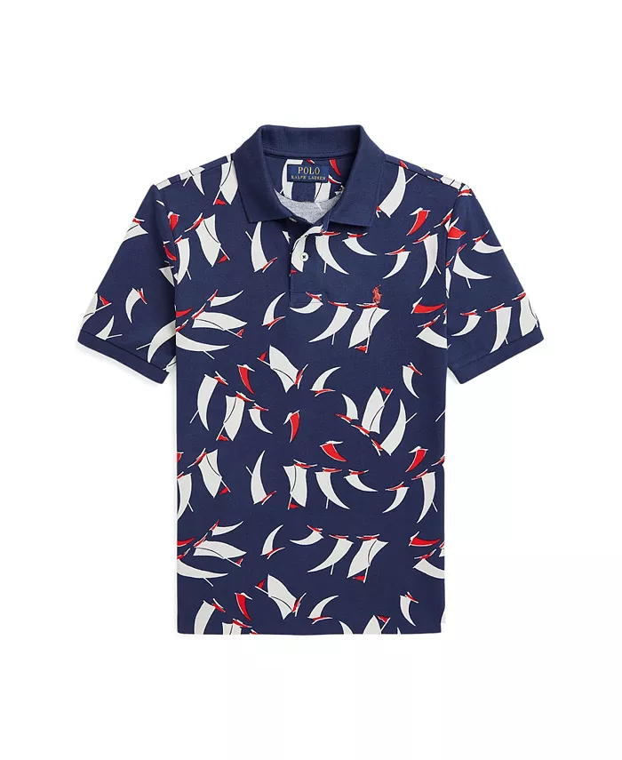 

Поло для мальчиков с принтом парусника Big Boys Polo Ralph Lauren, синий