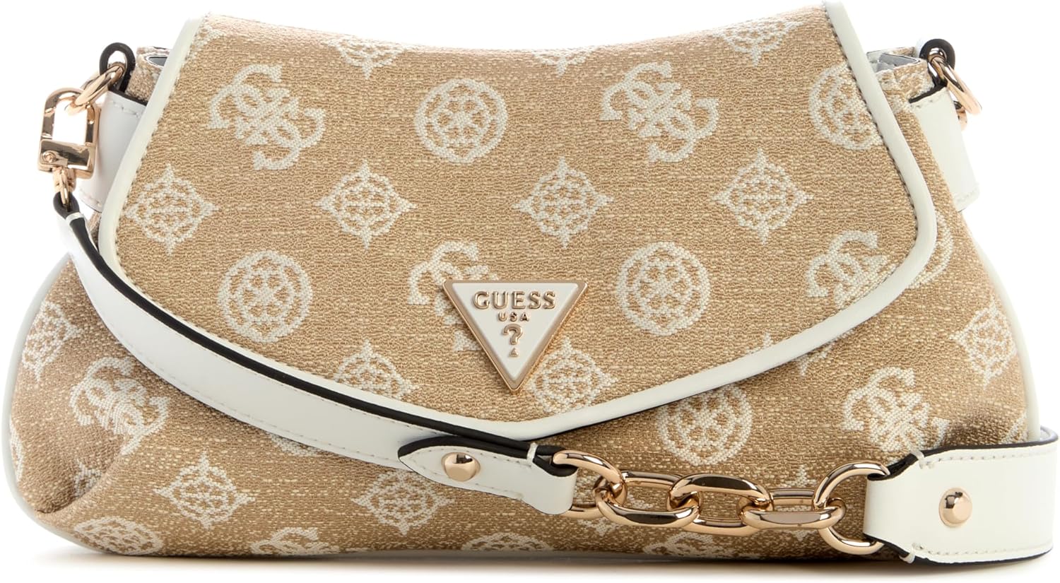 

GUESS женская сумка Beyza Flap через плечо, White Logo