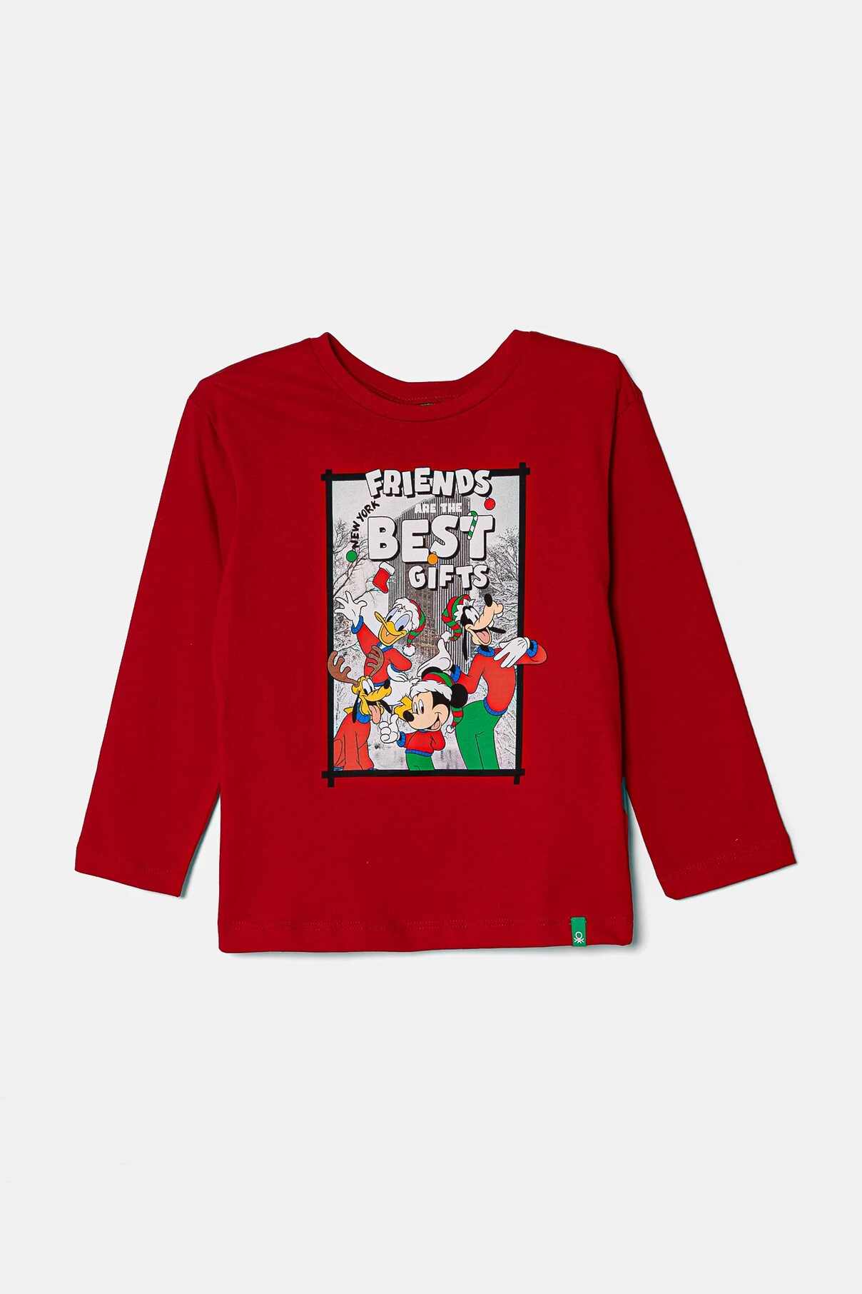 

Хлопковая детская кофта с длинными рукавами United Colors Of Benetton, красный