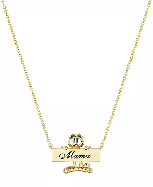 

Ожерелье «Мама» Гарфилда, покрытое 14-каратным золотом Unwritten, gold