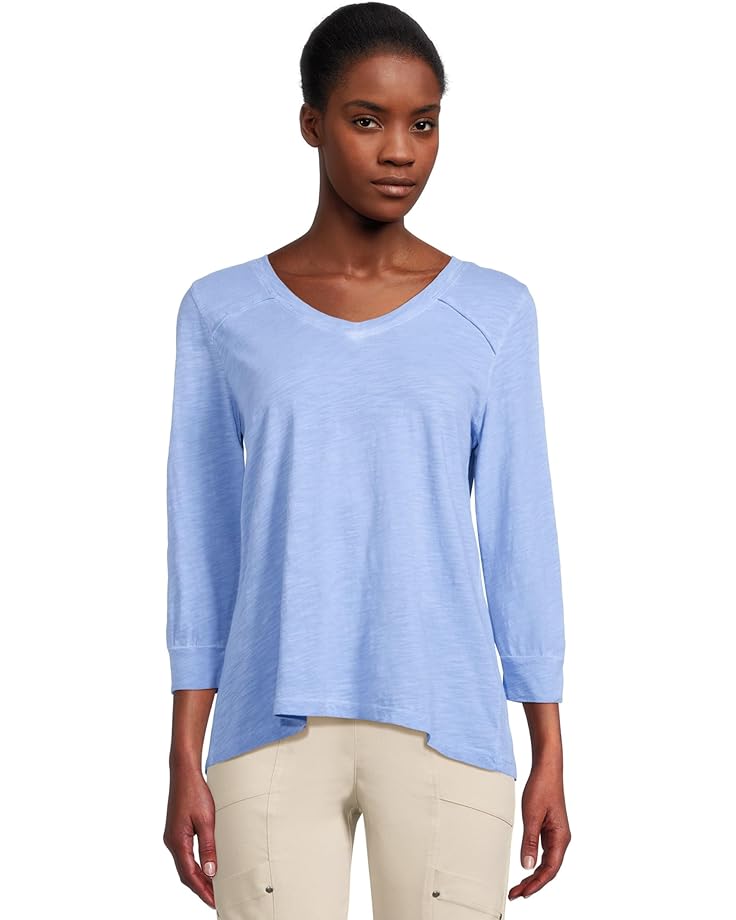 

Футболка Elliott Lauren Enzyme Wash Jersey - V neck -3/4 Sleeve Tee, цвет Denim