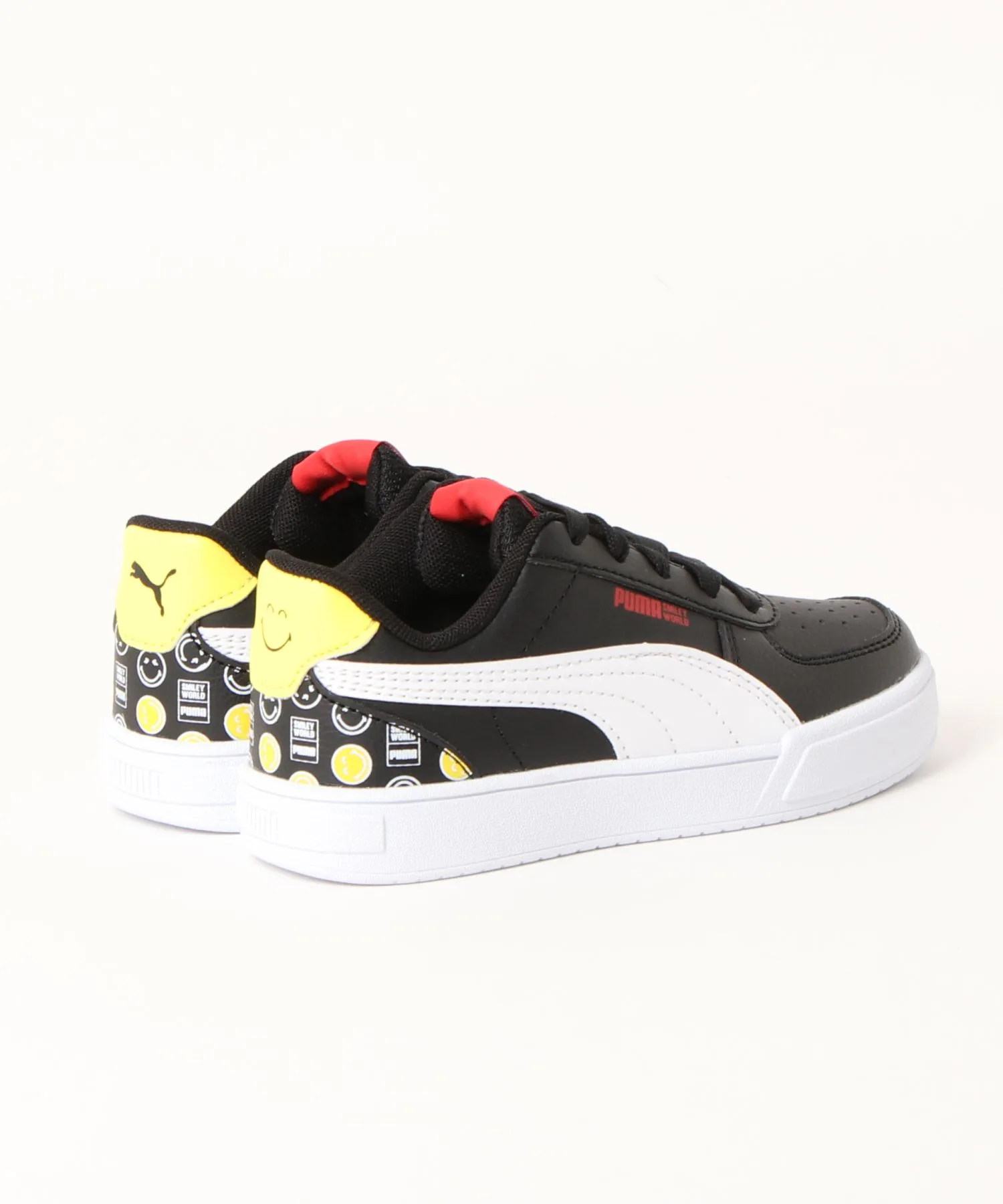 Детские кроссовки из искусственной кожи PUMA Smiley World PS черно-белые — фото 2