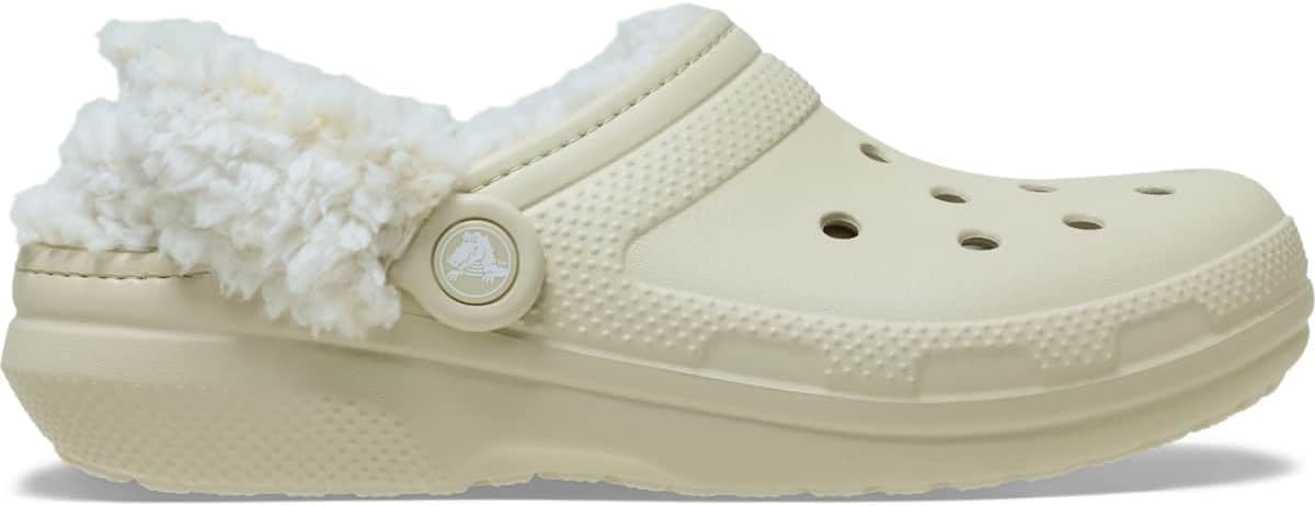 

Классические сабо Crocs унисекс для взрослых на флисовой подкладке, мягкие тапочки для женщин и мужчин, Bone