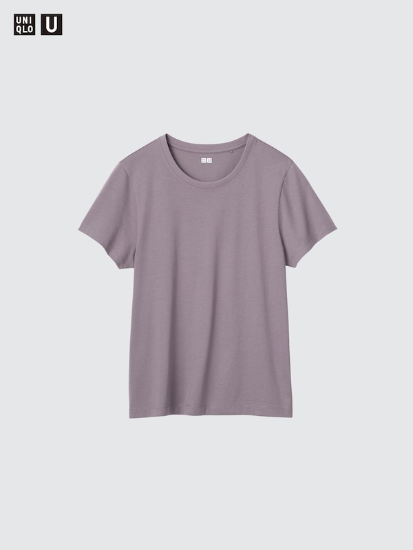 Футболка из 100% хлопка Supima Uniqlo, 73 purple — фото 4