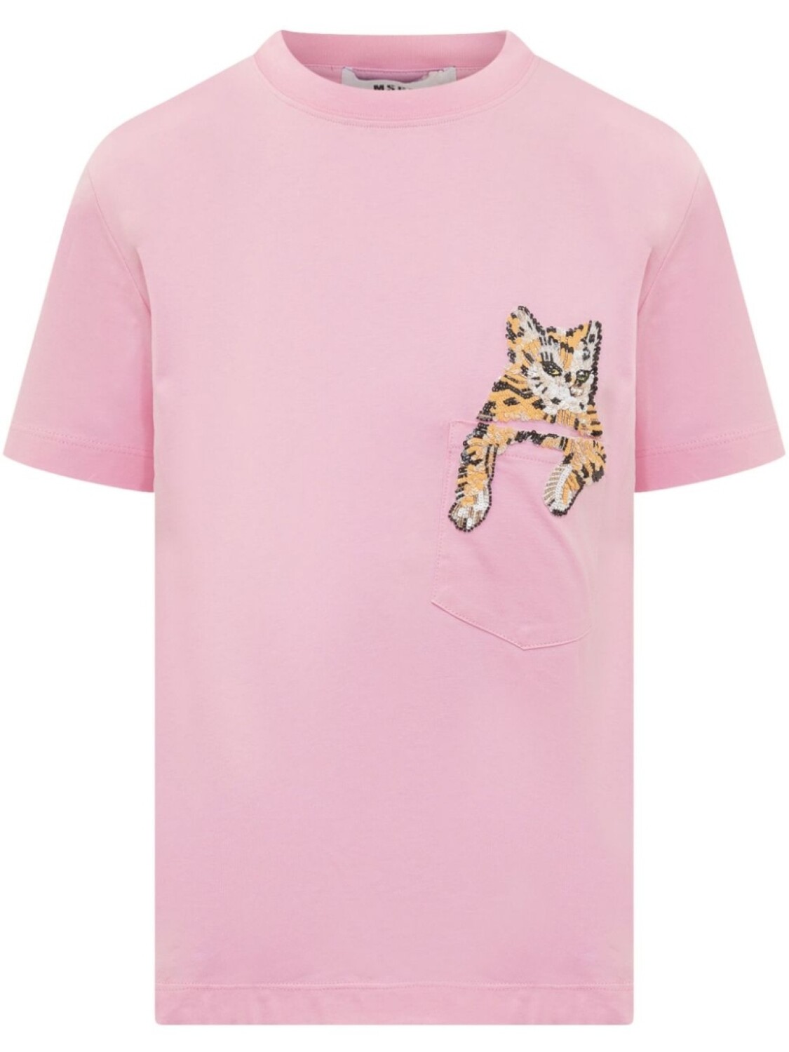 

Футболка с вышитым котом MSGM, розовый