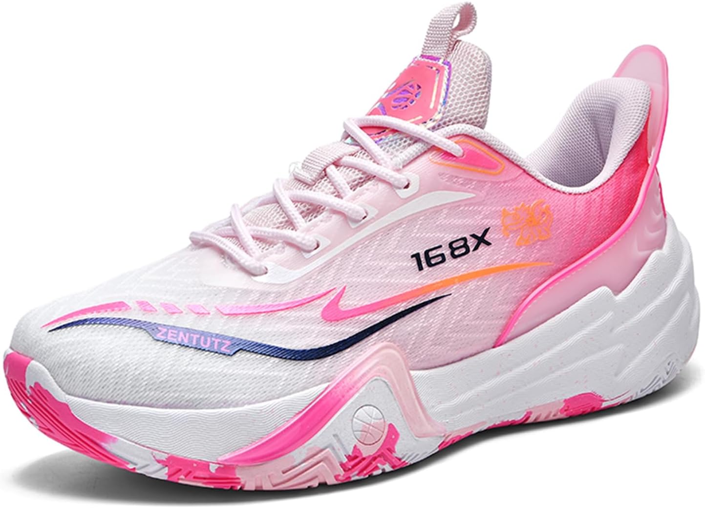 

Мужские дышащие спортивные кроссовки с сетчатым верхом, круглым носком, шнуровкой, толстой подошвой, амортизацией, нескользящей поверхностью и комфортом для бега. Подходят для ходьбы, фитнеса и тренажерного зала Qaoterod, розовый