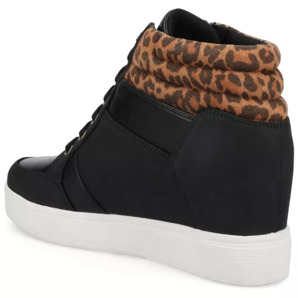 Женские удобные кеды-клин Clarity Journee, цвет leopard camel — фото 4
